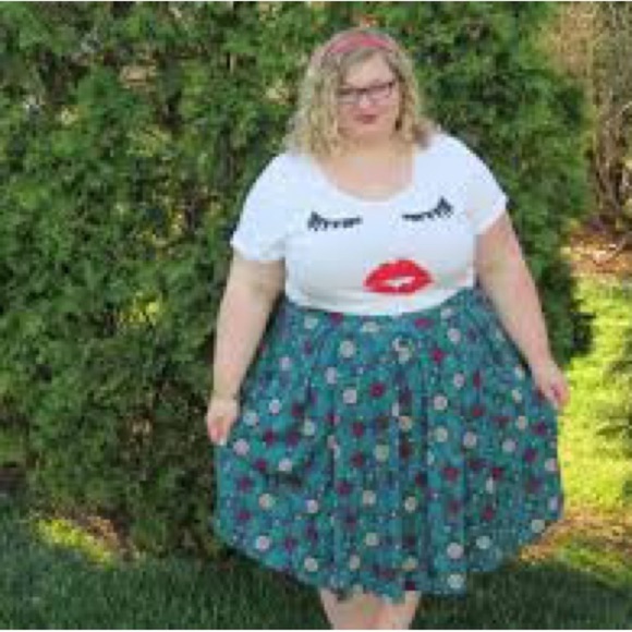 LuLaRoe Madison Pleated Skirt Hidden Pockets Soft Stretch 3XL 24-26 Black Floral - Picture 12 of 16